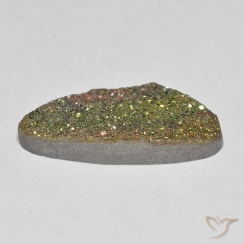 5.63克拉天然彩虹黄铁矿，花式切割，不透明