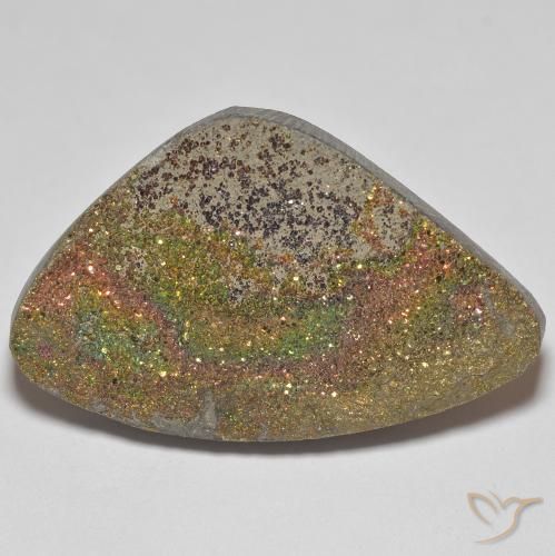 20.44ct 天然 彩色 彩虹黄铁矿, 花式切割, 不透明