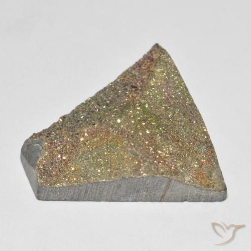 19.72克拉天然彩虹黄铁矿，花式切割，不透明