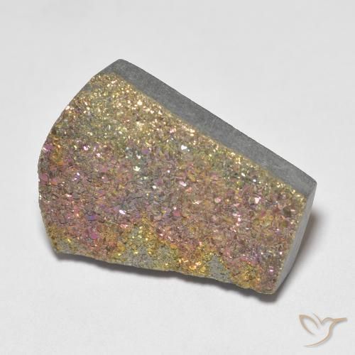 10.84ct 天然 彩色 彩虹黄铁矿, 花式切割, 不透明
