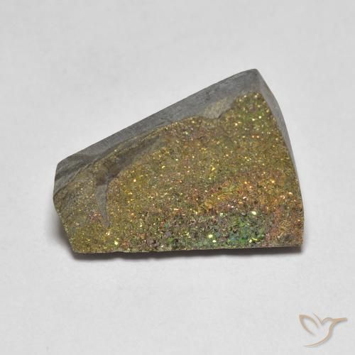 6.12ct 天然 彩色 彩虹黄铁矿, 花式切割, 不透明