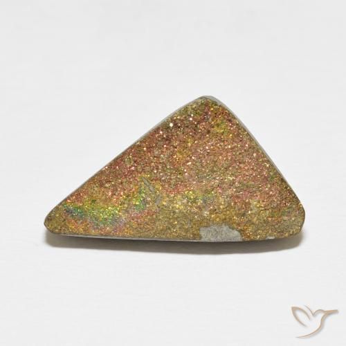 10.28ct 天然 彩色 彩虹黄铁矿, 花式切割, 不透明