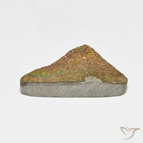 10.28克拉天然彩虹黄铁矿，花式切割，不透明