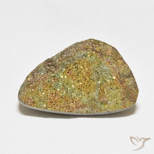 15.46ct 天然 彩色 彩虹黄铁矿, 花式切割, 不透明
