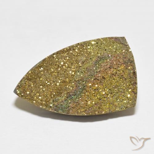 22.45ct 天然 彩色 彩虹黄铁矿, 花式切割, 不透明