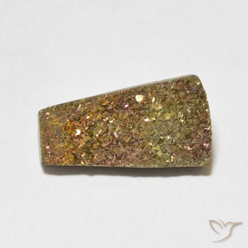 4.97ct 天然 彩色 彩虹黄铁矿, 花式切割, 不透明