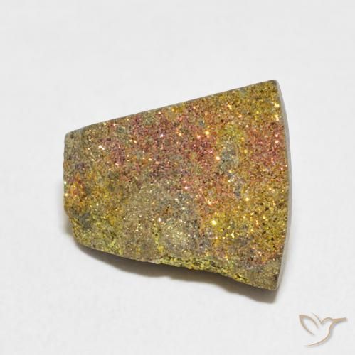 5.02克拉天然彩虹黄铁矿，花式切割，不透明