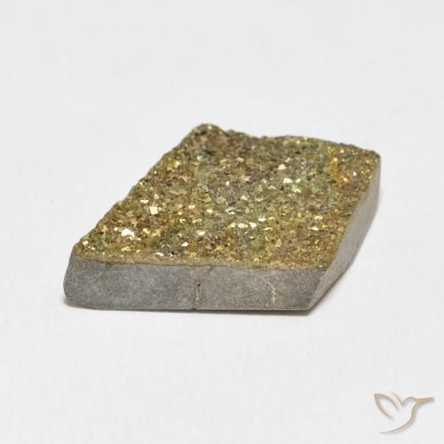 6.51克拉天然彩虹黄铁矿，花式切割，不透明