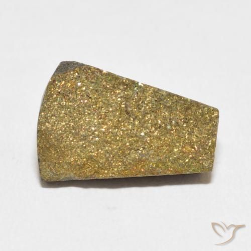 6.39ct 天然 彩色 彩虹黄铁矿, 花式切割, 不透明