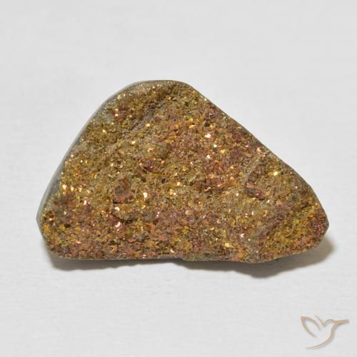11.55ct 天然 彩色 彩虹黄铁矿, 花式切割, 不透明