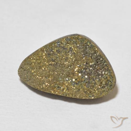 7.58克拉天然彩虹黄铁矿，花式切割，不透明