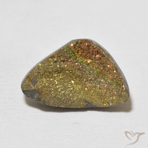 6.24ct 天然 彩色 彩虹黄铁矿, 花式切割, 不透明