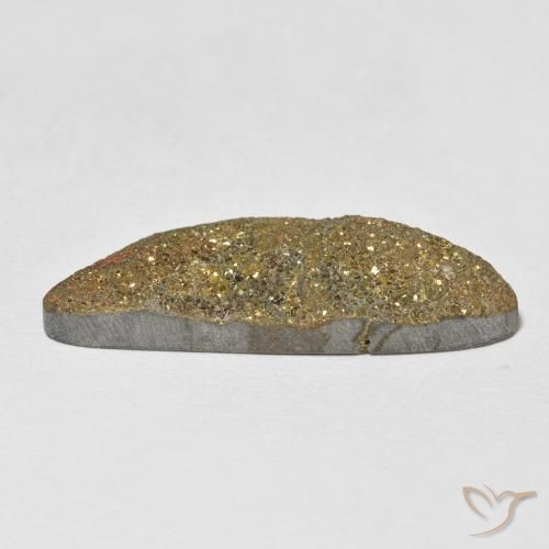 20.49克拉天然彩虹黄铁矿，花式切割，不透明