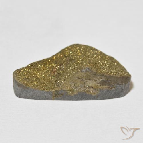 24.82克拉天然彩虹黄铁矿，花式切割，不透明