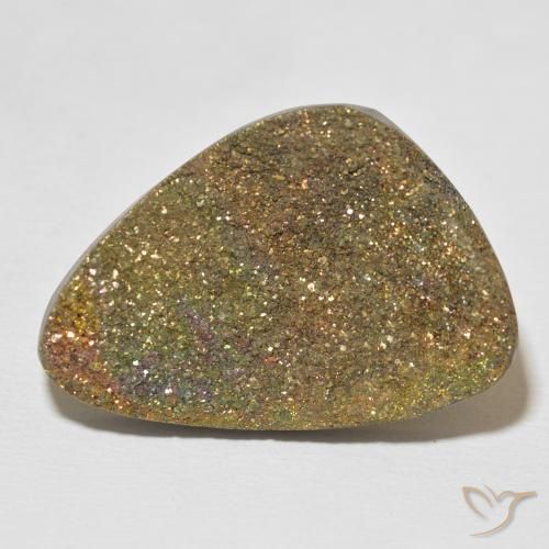 24.80ct 天然 彩色 彩虹黄铁矿, 花式切割, 不透明