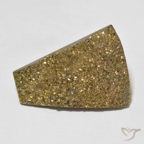 22.38ct 天然 彩色 彩虹黄铁矿, 花式切割, 不透明