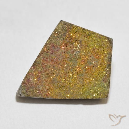 5.04ct 天然 彩色 彩虹黄铁矿, 花式切割, 不透明