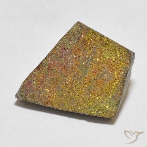 5.04克拉天然彩虹黄铁矿，花式切割，不透明