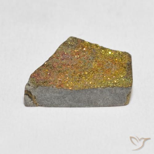 5.04克拉天然彩虹黄铁矿，花式切割，不透明
