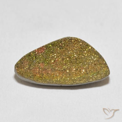7.15ct 天然 彩色 彩虹黄铁矿, 花式切割, 不透明