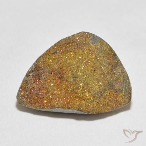 9.78ct 天然 彩色 彩虹黄铁矿, 花式切割, 不透明