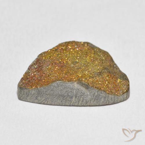 9.78克拉天然彩虹黄铁矿，花式切割，不透明