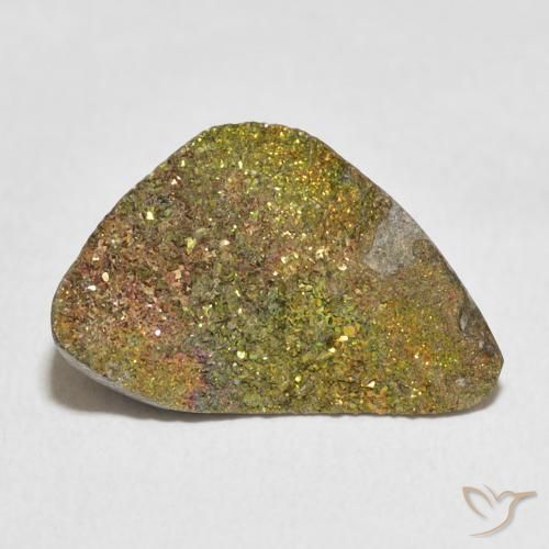 7.89ct 天然 彩色 彩虹黄铁矿, 花式切割, 不透明