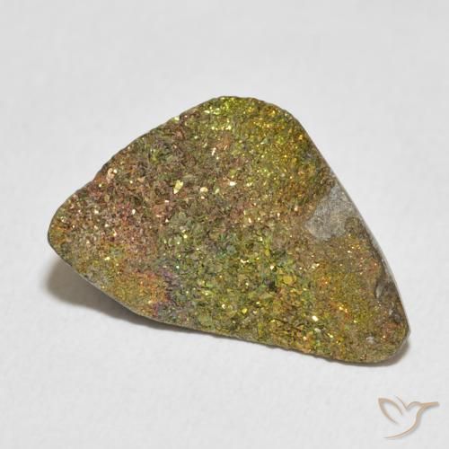 7.89克拉天然彩虹黄铁矿，花式切割，不透明