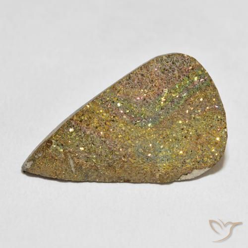 18.56ct 天然 彩色 彩虹黄铁矿, 梨形, 不透明