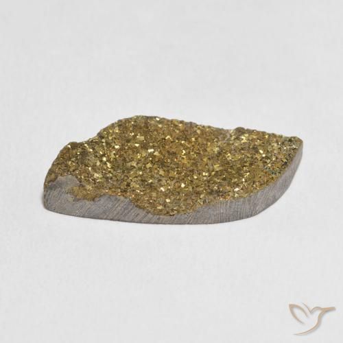 12.21克拉天然彩虹黄铁矿，花式切割，不透明