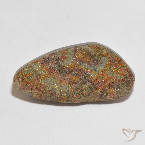 21.38ct 天然 彩色 彩虹黄铁矿, 花式切割, 不透明