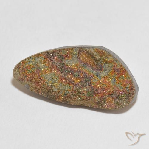 21.38克拉天然彩虹黄铁矿，花式切割，不透明