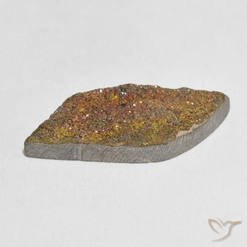 13.53克拉天然彩虹黄铁矿，花式切割，不透明