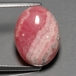 12.06克拉天然多色菱锰矿，椭圆形切割，16.3×12.2毫米，不透明