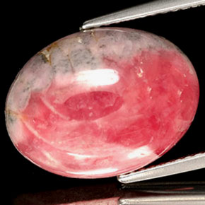 12.48克拉天然多色菱锰矿，椭圆形切割，16.3×12.2毫米，不透明