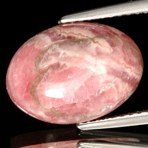 7.08克拉天然多色菱锰矿，椭圆形切割，13.7×9.9毫米，不透明
