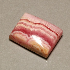 16.08克拉天然粉色菱锰矿，长方形切工，16.4×12.3毫米，不透明