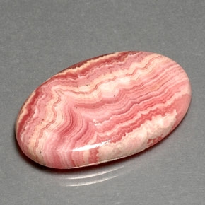 30.35克拉天然多色菱锰矿，椭圆形切割，30.4×18.8毫米，不透明