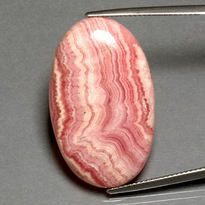 30.35克拉天然多色菱锰矿，椭圆形切割，30.4×18.8毫米，不透明