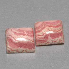 天然多色菱锰矿，方形，9.2×9.2毫米，不透明