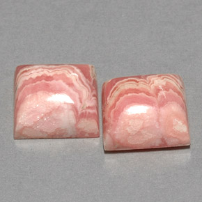 天然多色菱锰矿，方形，9.2×9.2毫米，不透明