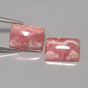 克拉天然菱锰矿，狭长方形，不透明