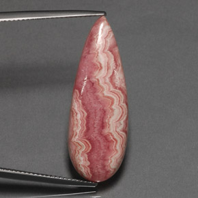 17.05克拉天然粉色菱锰矿，梨形，31.8×11.6毫米，不透明