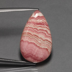 23.85克拉天然多色菱锰矿，梨形，27.3×16.8毫米，不透明