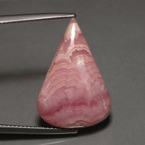 15.55克拉天然粉色菱锰矿，梨形，23.4×15.7毫米，不透明