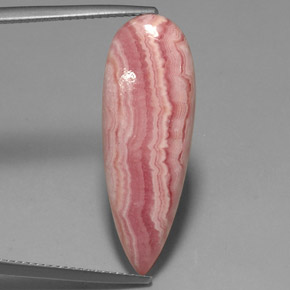 14.24克拉天然粉色菱锰矿，梨形，28.9×10.5毫米，不透明