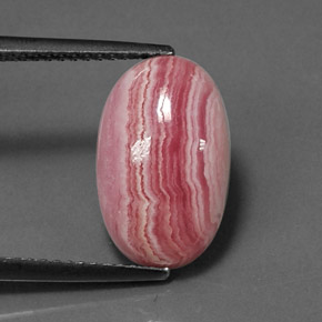 6.80克拉天然多色菱锰矿，椭圆形切割，14.2×9毫米，不透明