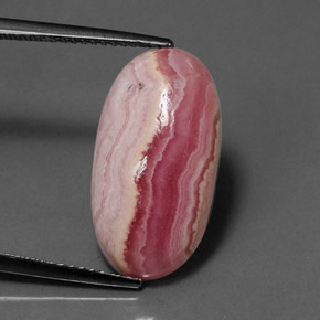 9.97克拉天然多色菱锰矿，椭圆形切割，19.8×10.6毫米，不透明