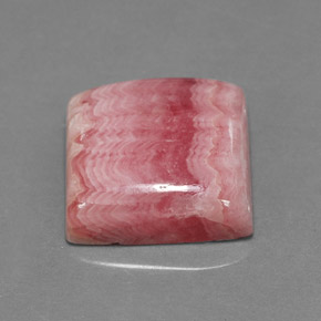 10.17克拉天然多色菱锰矿，方形，12.6×12.3毫米，不透明