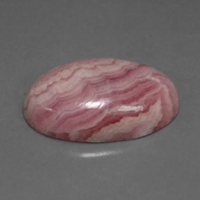 17.47克拉天然粉色菱锰矿，椭圆形切割，21.8×13.1毫米，不透明